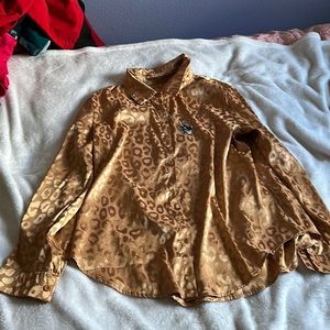 SILK CHEETAH PRINT PJ TOP